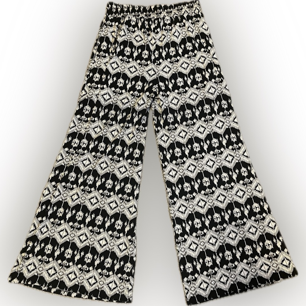 Urban Mangoz Tribal Boho Patterned Wide-Leg Palazzo Pants size L - Picture 2 of 7